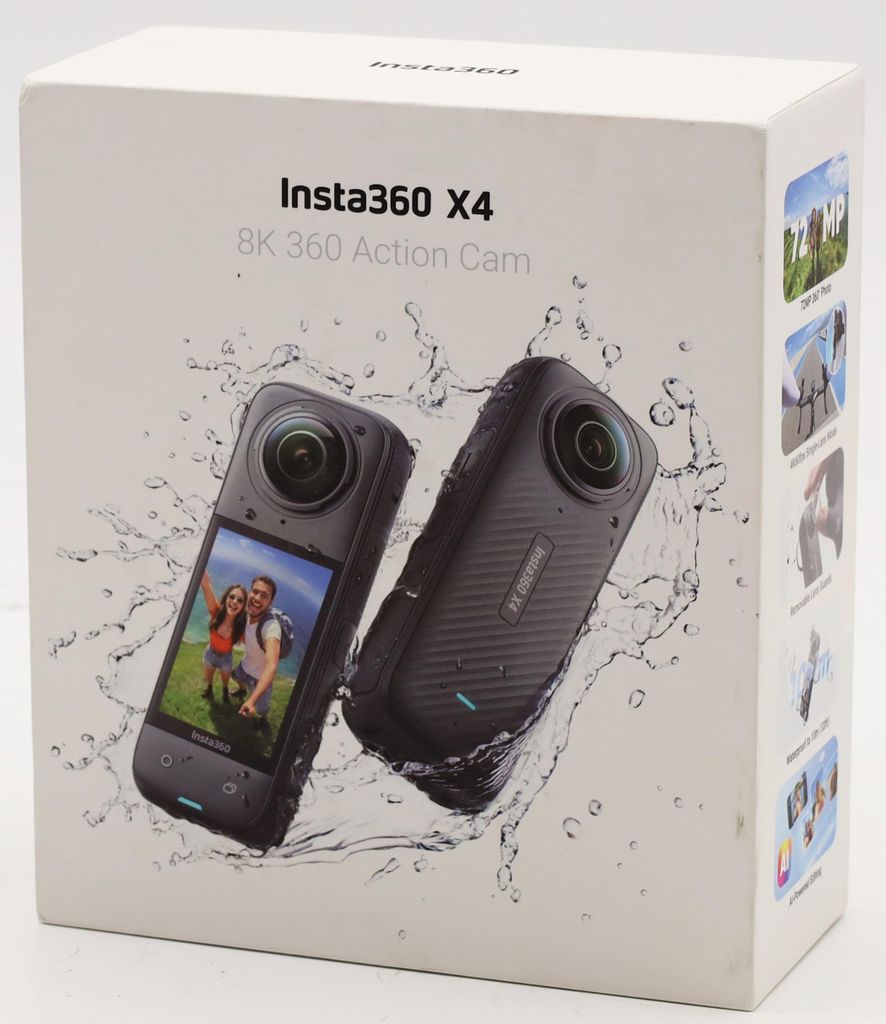 Insta360 X4, 8K Ultra HD, CMOS, 72 MP, 120 fps, Wi-Fi, Obrázek produktu 