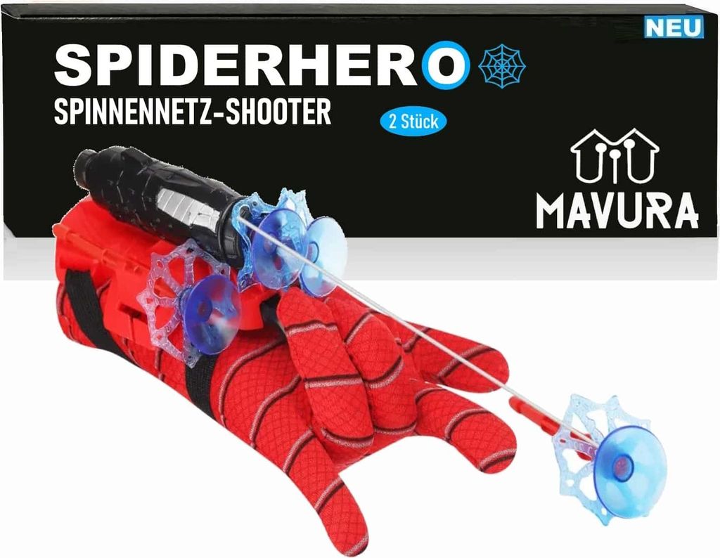 SPIDERHERO guanti spara-ragnatele costume giocattolo Immagine del prodotto 