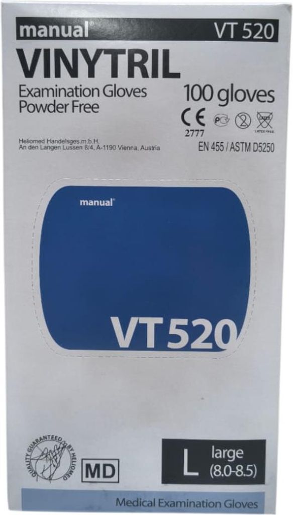 Vinyl-Nitril Handschuhe blau VINYTRIL 100 Stück | Größe L – Produktbild 