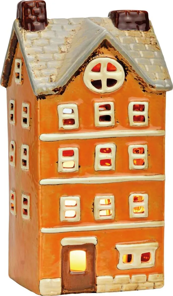 Lanterna Gres Arancione 11x22x9 cm | Prezzo Conveniente Online