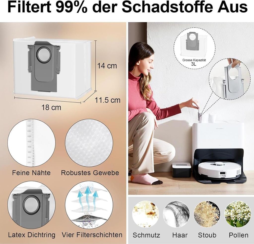 Parti di ricambio Spazzole Filtri per Roborock S8 / S8 Plus