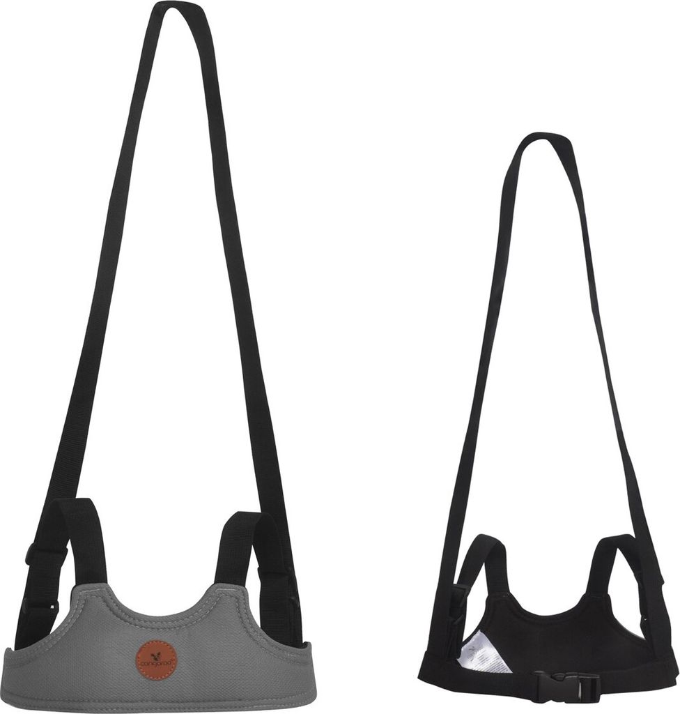 Cangaroo Babylaufgurt Safety, Riemen verstellbar, Laufleine, Sicherheitsgurt grau