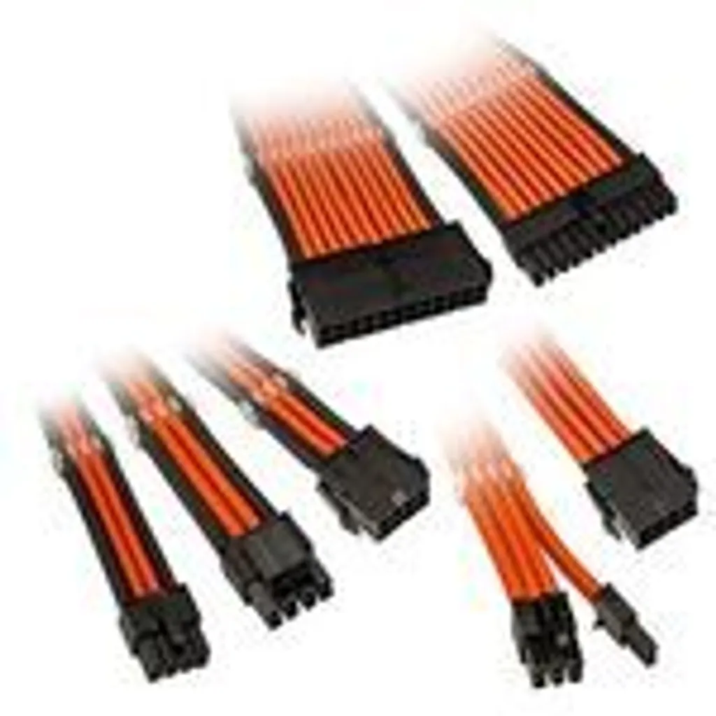 Extension Kit Cavi Intrecciati Kolink Core Adept Arancione 6 Pezzi