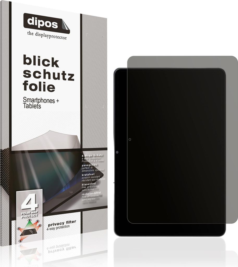 Blickschutzfolie für Tabwee T90 matt Schutzfolie Folie Display Schutz dipos