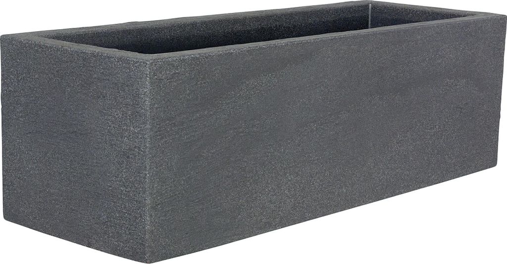 Pflanzkübel geli Kubus Kunststoff 80x30x26cm anthrazit Produktbild 