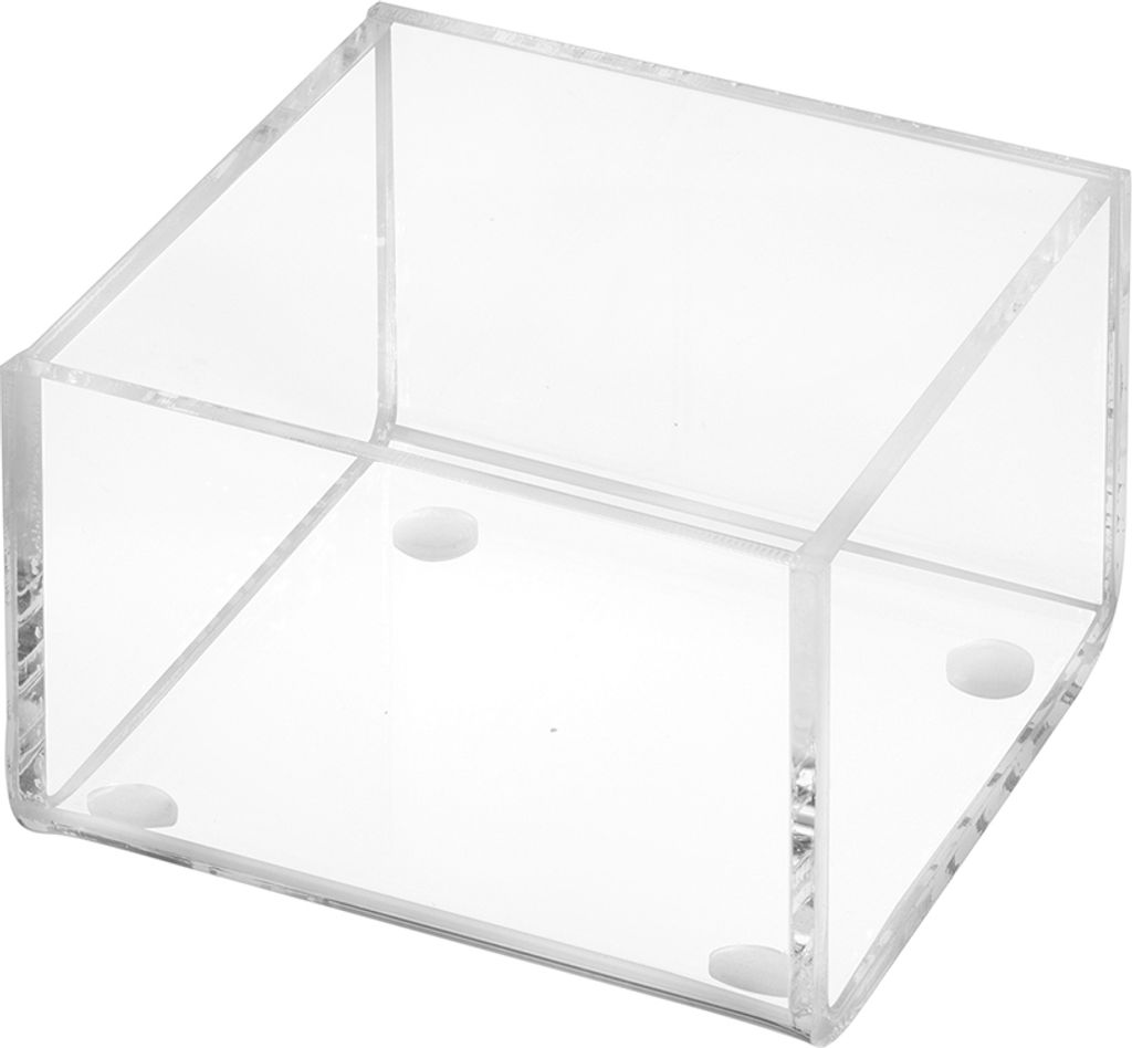 Aufbewahrungsbox aus Acrylglas 75x75mm, 50mm Hoch, transparent / durchsichtig / Kunststoff / Quadratisch / Sammelbox / ohne Deckel - Zeigis