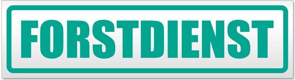 Kiwistar - Autoaufkleber - Türkis - 60 x 16 cm - Forstdienst - Hinweis Aufkleber Sticker für Auto, Kfz, Fahrrad, PKW, LKW