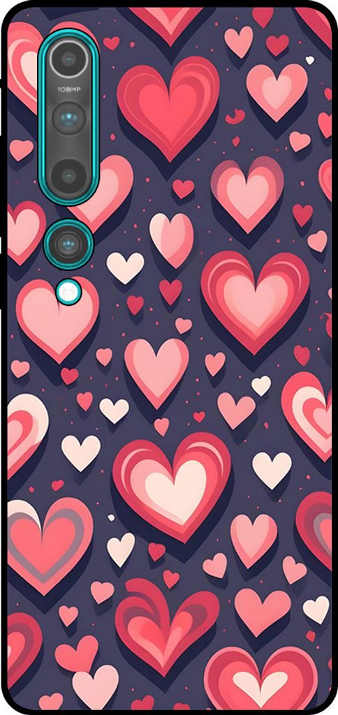 Smartphonica Telefon Fall geeignet für Xiaomi Mi 10T / Mi 10T Pro mit Herzen Impressum - TPU Backcover Fall mit Herz-Design