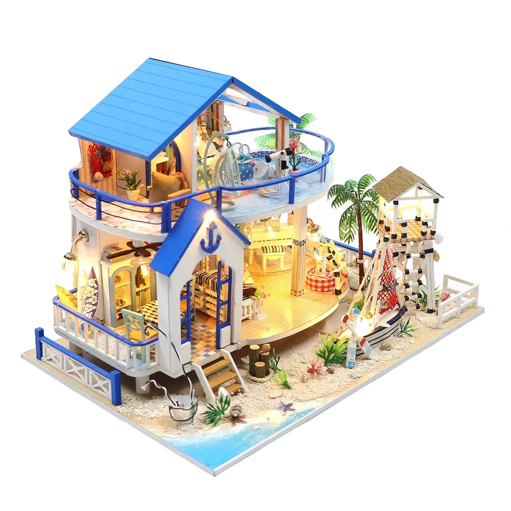 2Kids Toys La Légende de la Mer Bleue - Maison Miniature DIY en Bois Kit