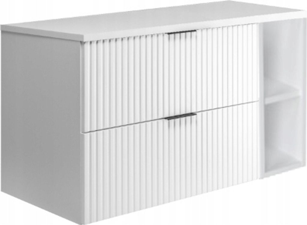 Rodan | Waschbeckenunterschrank - 100/57/46 cm B/H/T - Weiß Matt - Badmöbel, Waschtisch, Badezimmer Schränke | Regal, Arbeitsplatte