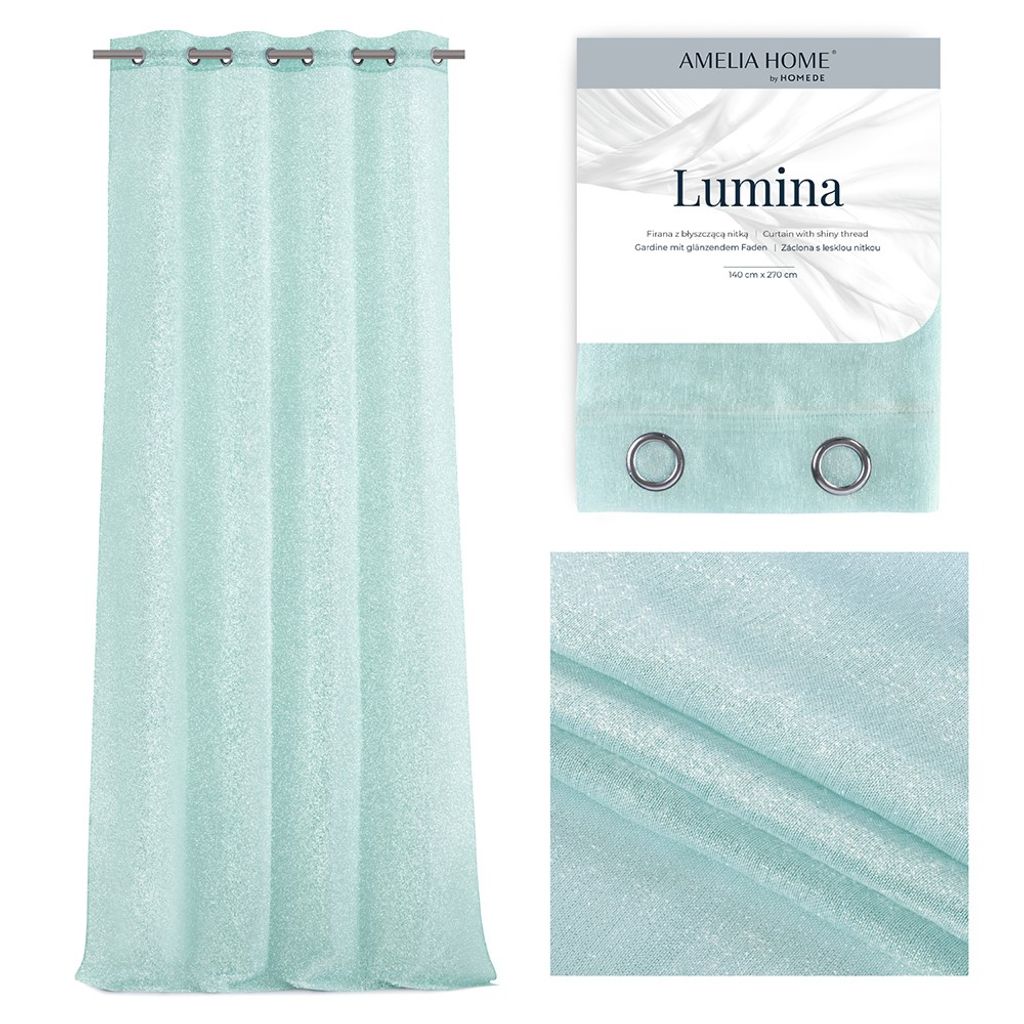 AmeliaHome Gardine Lumina mit Ösen Aufhängung 140x250 cm Produktbild 4