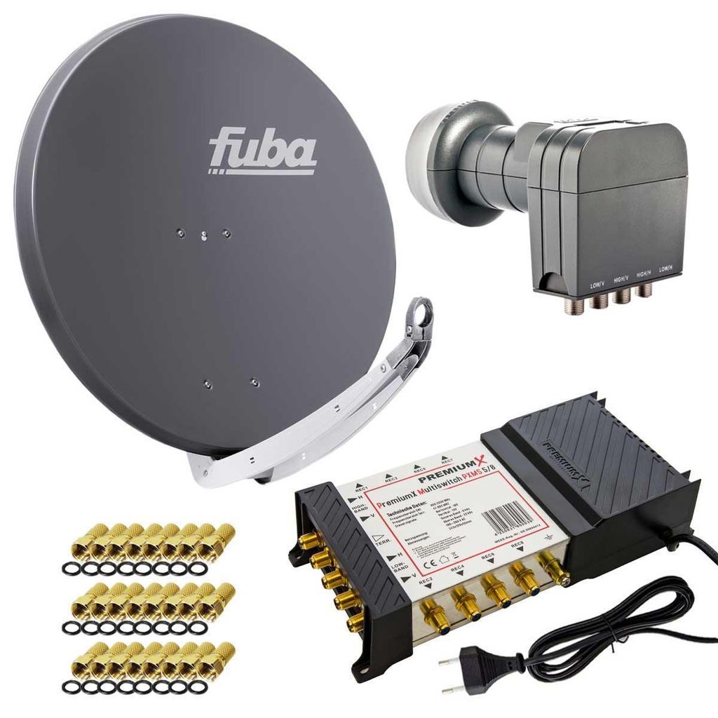 Fuba DAA 850 A Sat Anlage Alu Quattro LNB PremiumX 5/8 Produktbild 