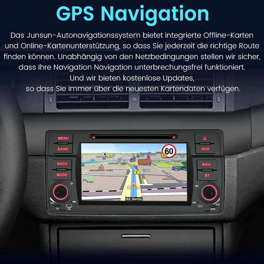 Ecran Tactile Android 10 GPS BMW E46 Bluetooth DAB+ Autoradio 4G 64GB - 9