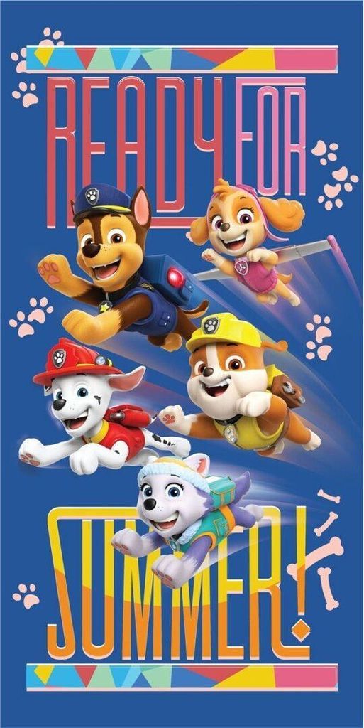 Paw Patrol Badetuch, Strandtuch 70x140cm (Schnelltrocknend)