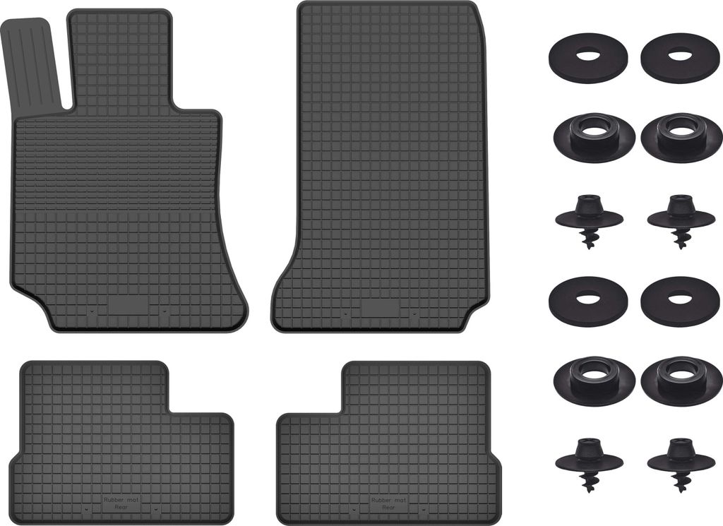 Gummimatten Mit Stoppern Für: Mercedes E W213 (2015-) Schwarz Set