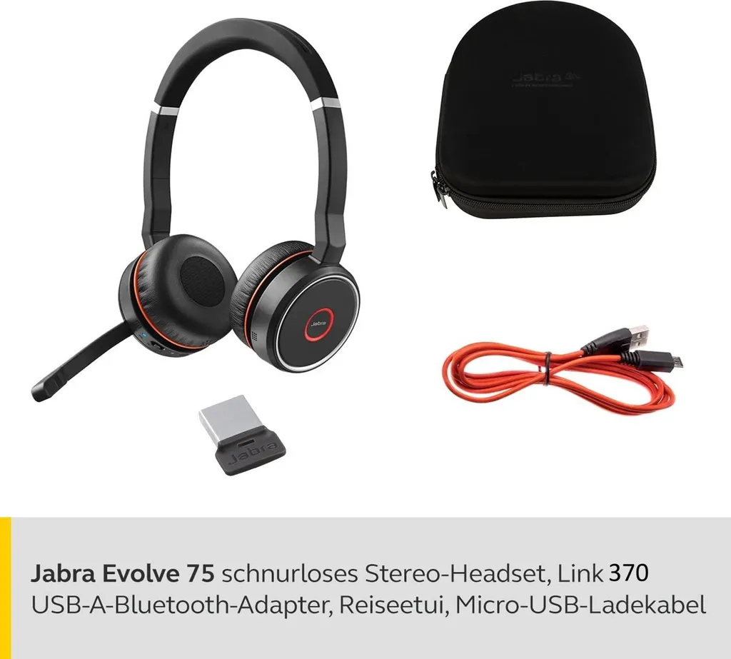Casque Bluetooth Jabra Evolve 75 MS avec Réduction de Bruit Active - 6