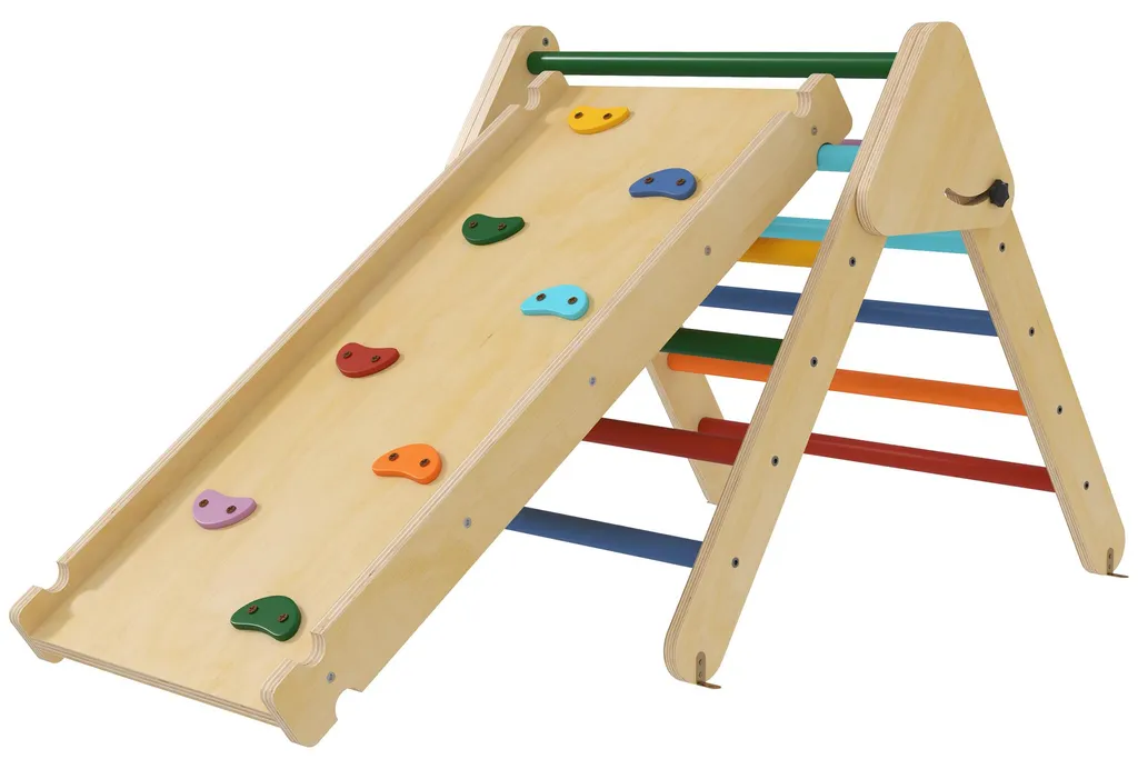 Module de motricité libre pour enfant, triangle et toboggan de salon - 2