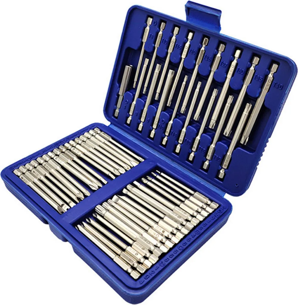 Embouts Longs pour Zones Difficiles - Set de 50 Pièces 75mm avec Boîtier