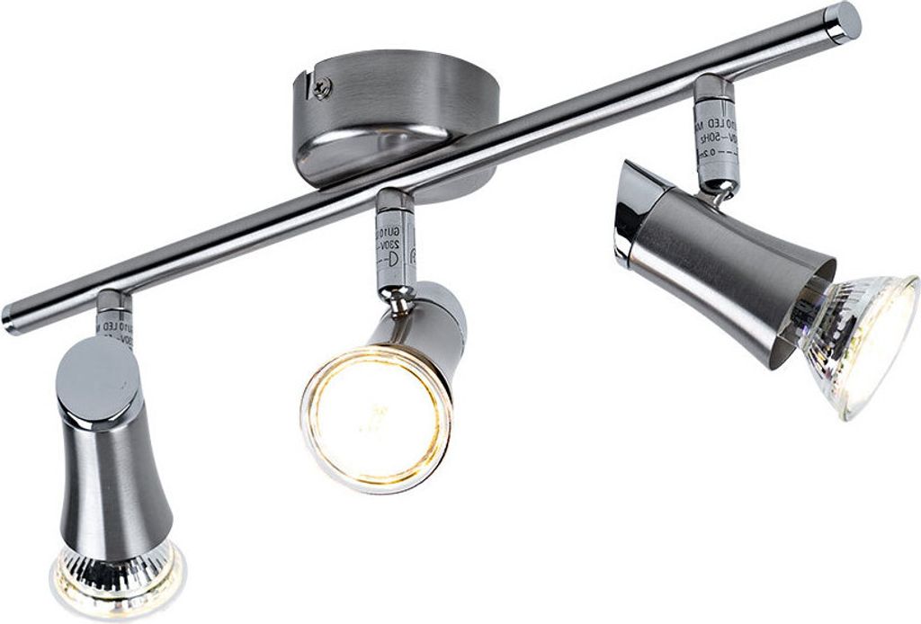 LED Deckenleuchte, chrom, Spots beweglich, L 39 cm