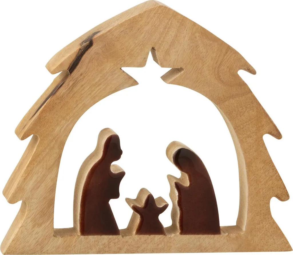 Petite crèche dans l'arbre J-Line bois de manguier naturel et durable