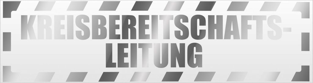 Kiwistar Kreisbereitschaftsleitung gestreift Magnetschild Schild magnetisch - 60cm Chrom - Magnetfolie für Auto PKW Kfz