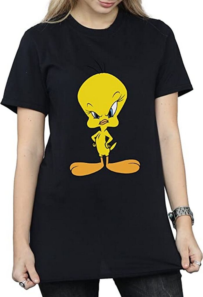 Looney Tunes - "Angry" T-Shirt für Damen BI1601 (M) (Schwarz)