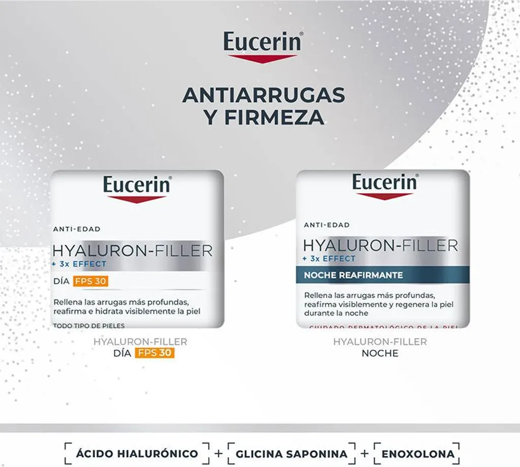 Soin Anti-Âge Eucerin Hyaluron-Filler Duo Crème Jour et Nuit 2 x 50ml