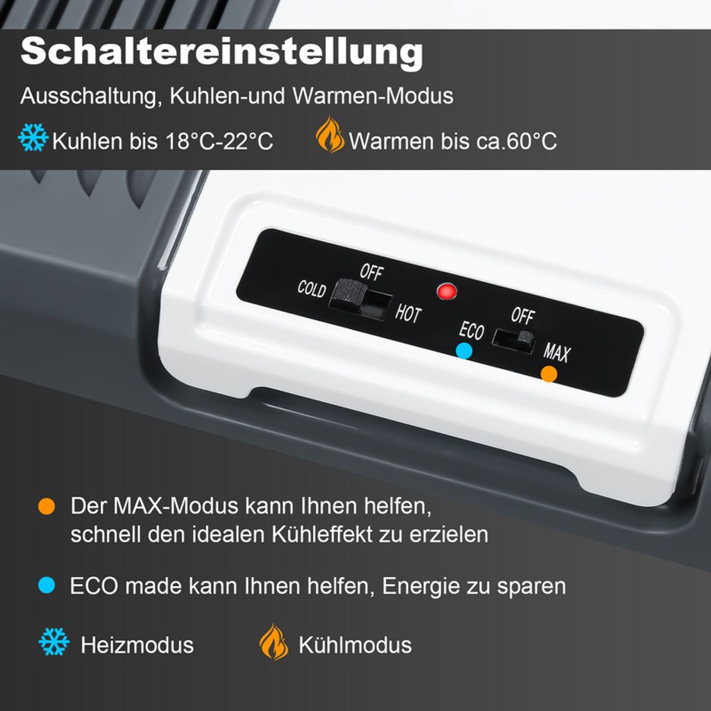 SWANEW Kühlbox elektrisch 24L Mini-Kühlschrank 230 V und 12 Produktbild 3