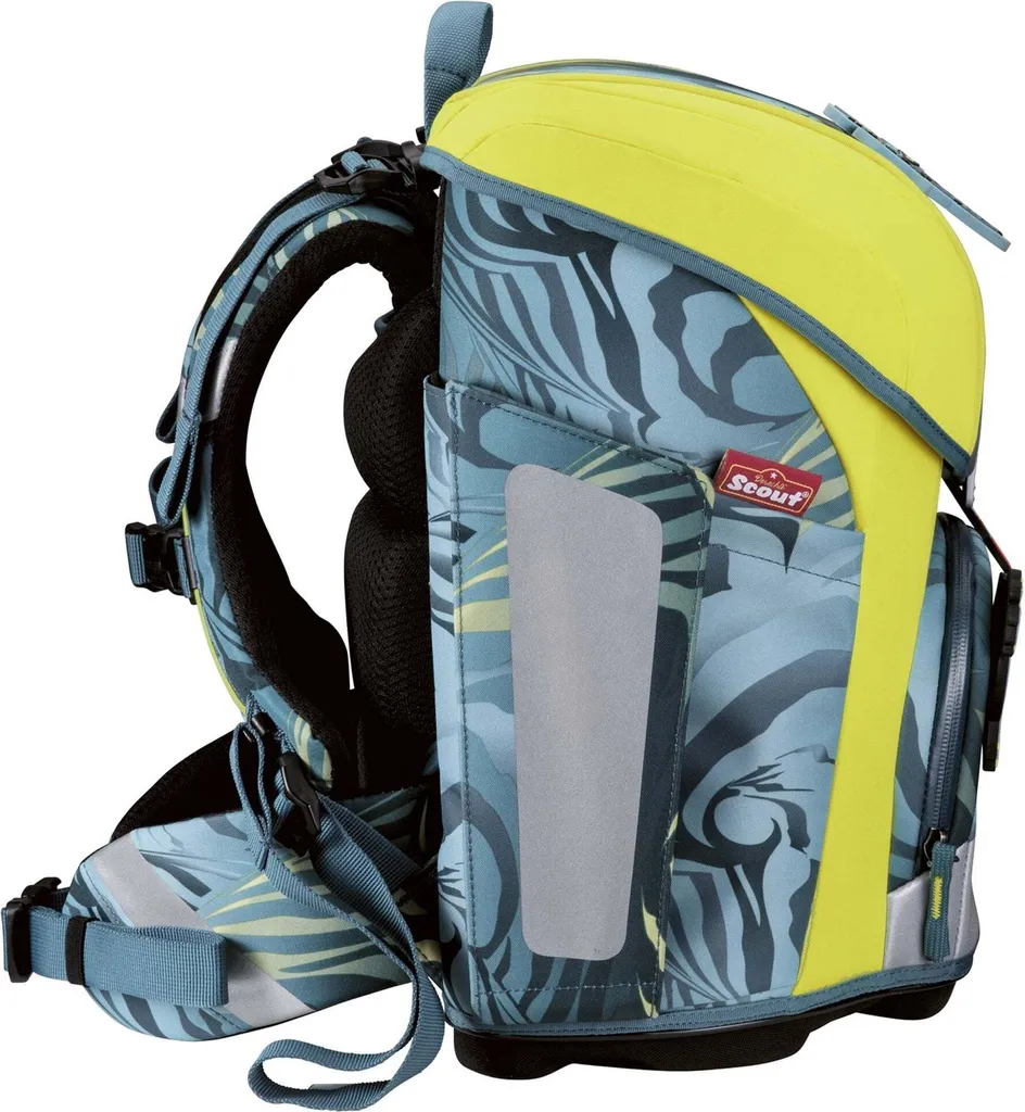 Cartable Scout Basic Micro Action gris-vert avec kit scolaire 4 pièces - 5