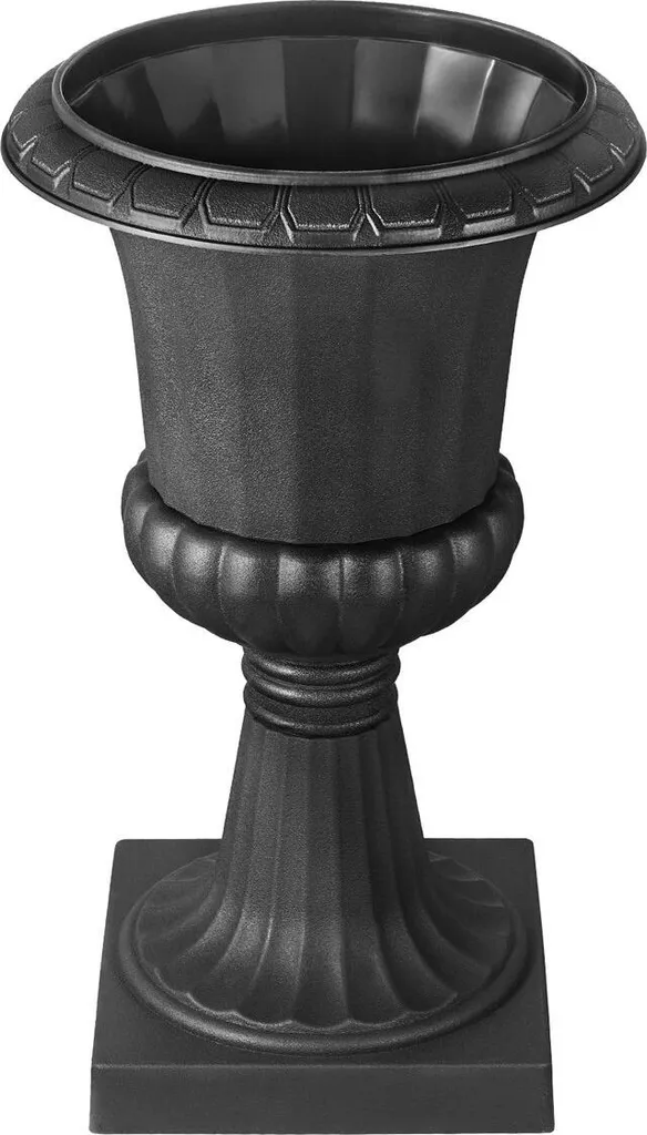 Pots de Fleurs Incassables Noirs 40x67 cm, Solution Légère Extérieur 2x