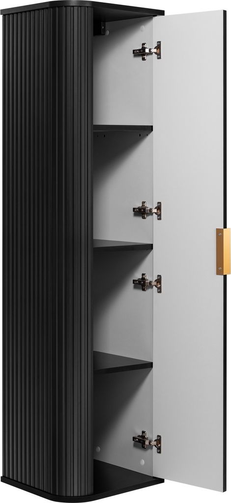 RODAN | Hochschrank 139 cm - Schwarz - Badmöbel, Produktbild 5