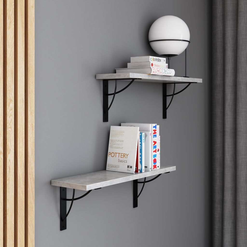 AKKE Beton Hängeregal NEO modern LOFT-style LxB: 80x20 cm