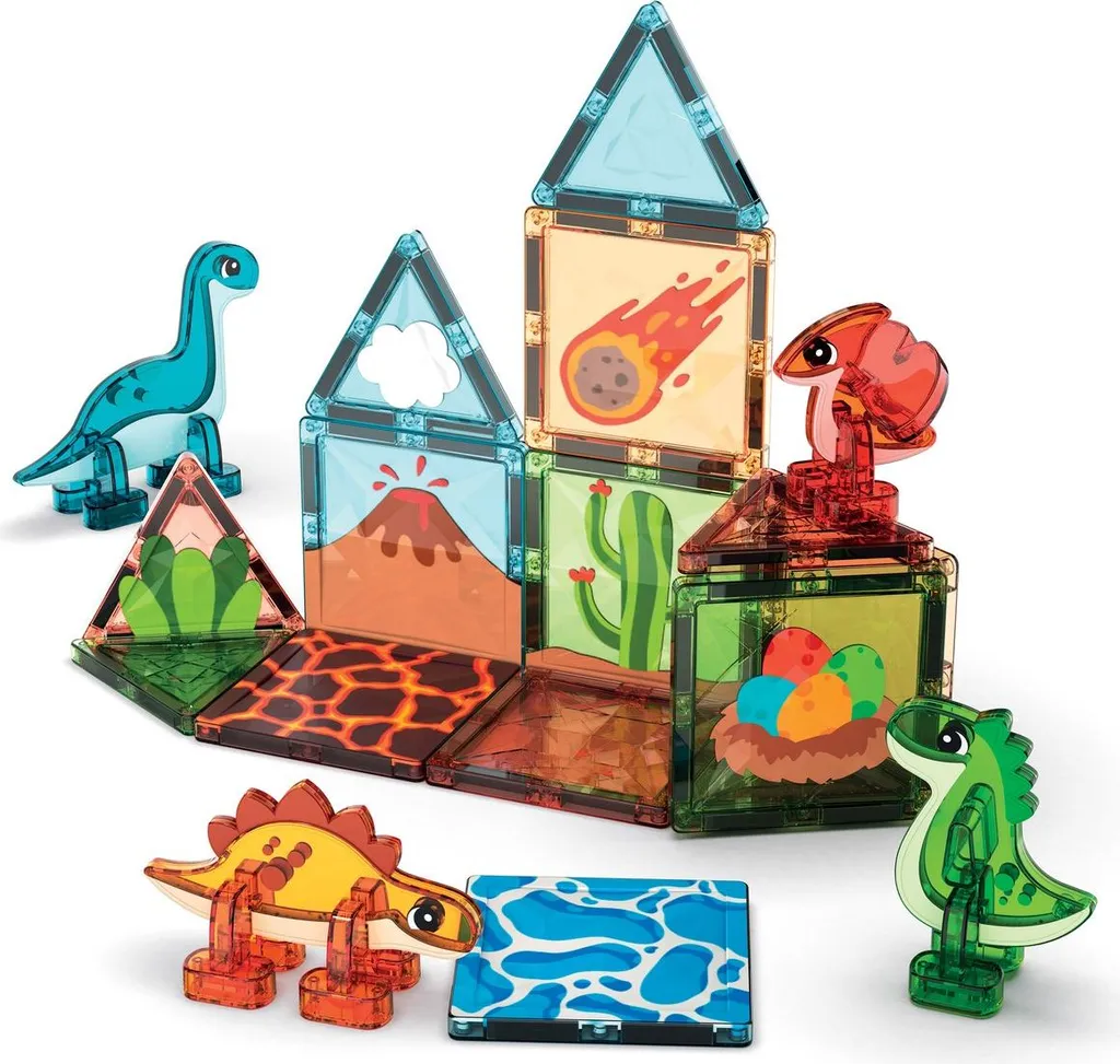 Blocs de construction magnétiques dinosaure : kit éducatif de 25 éléments - 2