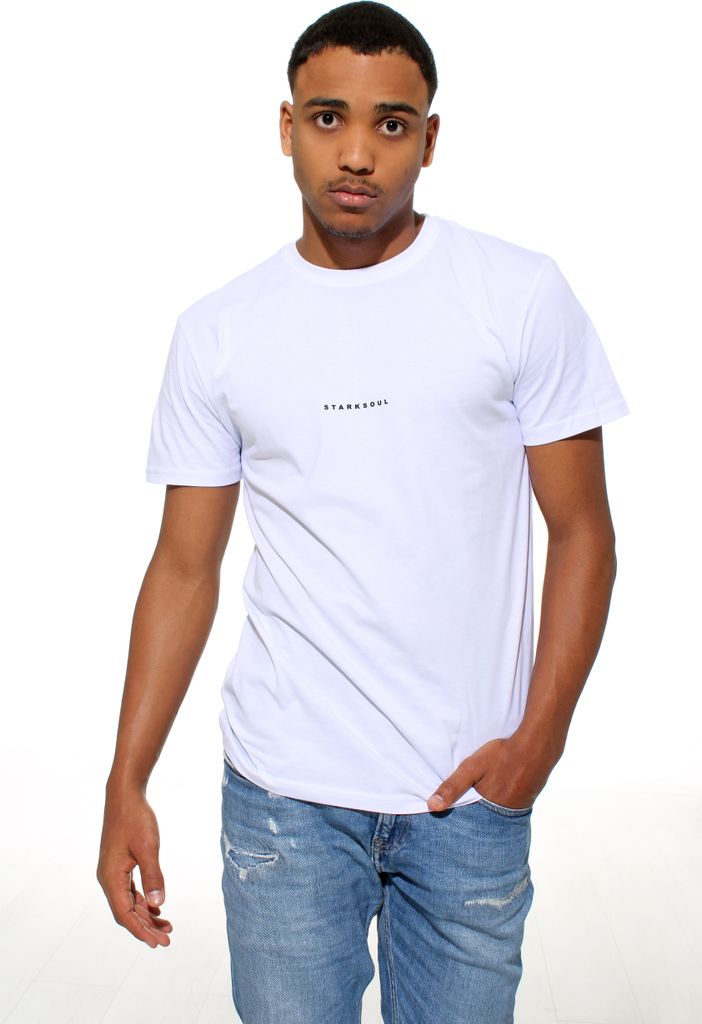 Stark Soul T-Shirt -Stark Soul-, Small Print, Baumwolle - Weiß - Gr: L