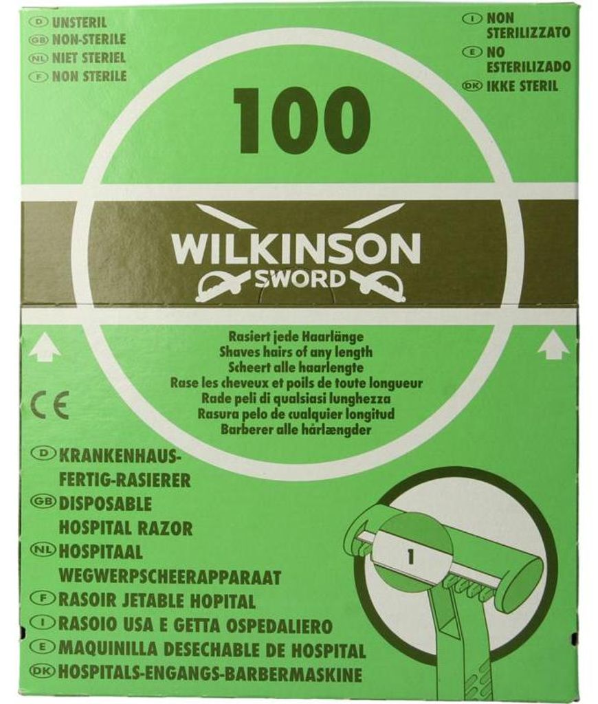 Wilkinson Hospital Disposable Singles (100 stuks) Productafbeelding 