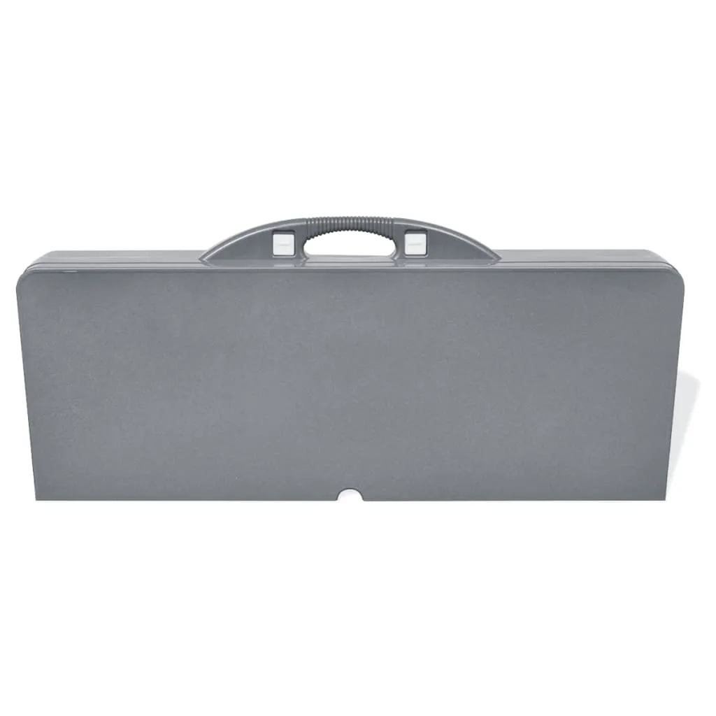 Set de table de camping pliable en aluminium et 4 chaises grises légères - 5