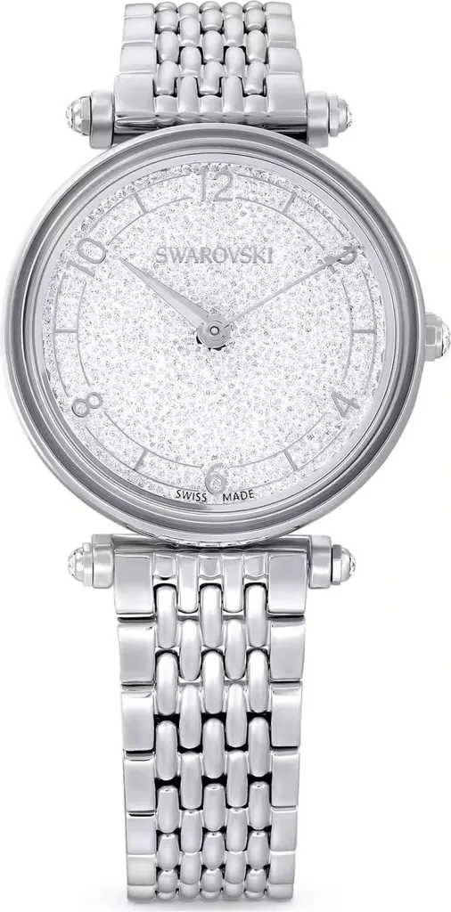 Montre Suisse Swarovski Crystalline Wonder Pavée de Cristaux Argent