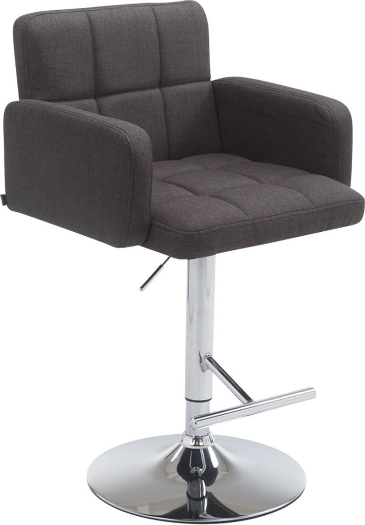 Barhocker HLO-CP69, Stoff dunkelgrau