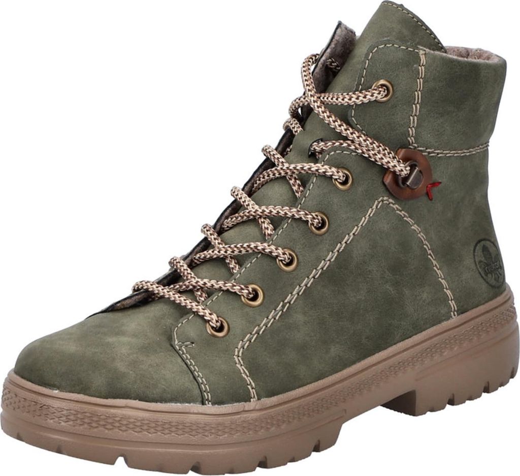 Rieker Schnür-,Zug-u.Schnallenstiefel in grün, Gr. 39