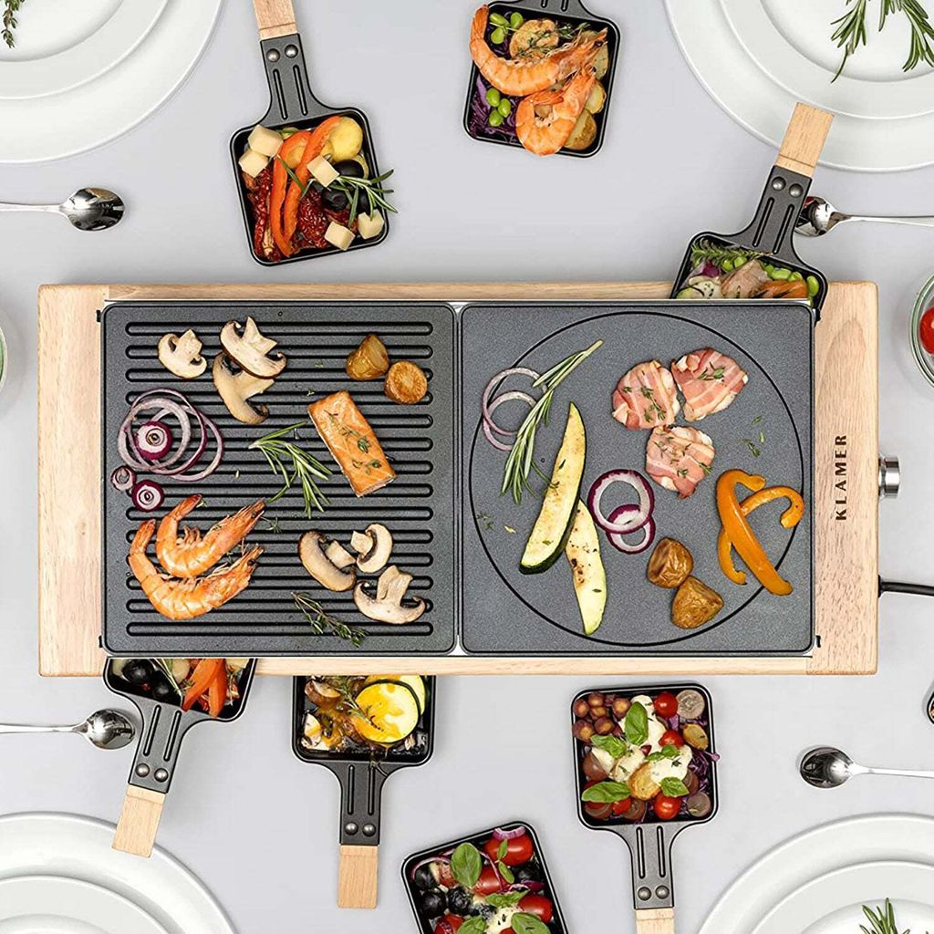 KLAMER Raclette 8 Personen, 1500W Raclette Grill mit Produktbild 