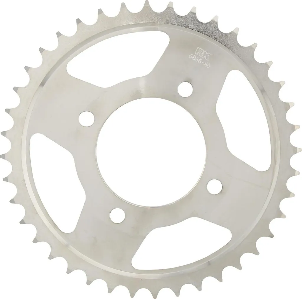 Pignon à chaîne RK 6866 530 en acier argent 46 dents pour moto