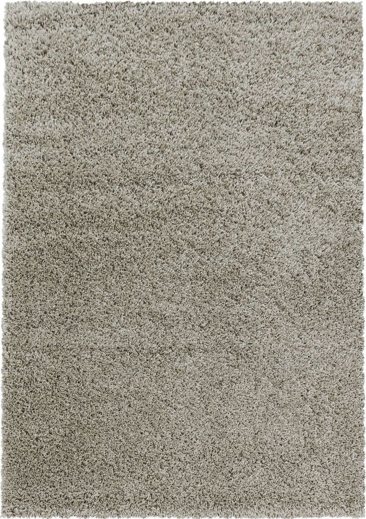 Hochflor Teppich Sima rechteckig, Farbe: Natur, Größe:140x200 cm