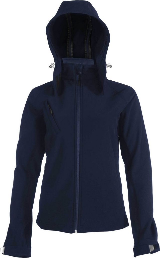 Kariban Damen Softshell Jacke Softshelljacke Übergangsjacke Full Zip, Größe:3XL, Farbe:Navy Blau