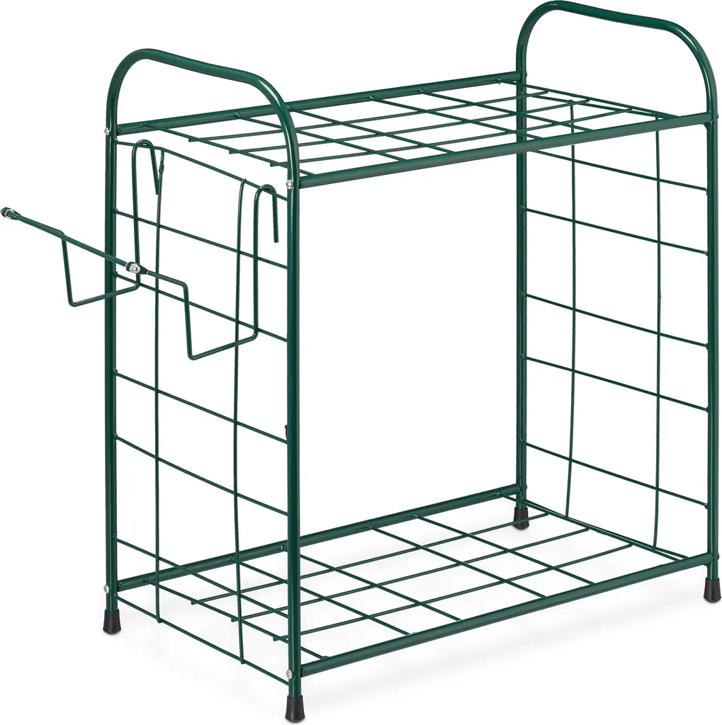Relaxdays Support d'outils de jardin vertical mural en acier robuste - 10