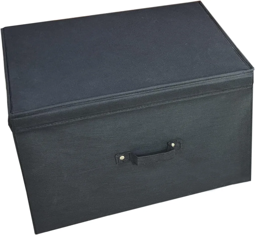 Gagnez de la place avec cette boîte de rangement 60L pliable noire