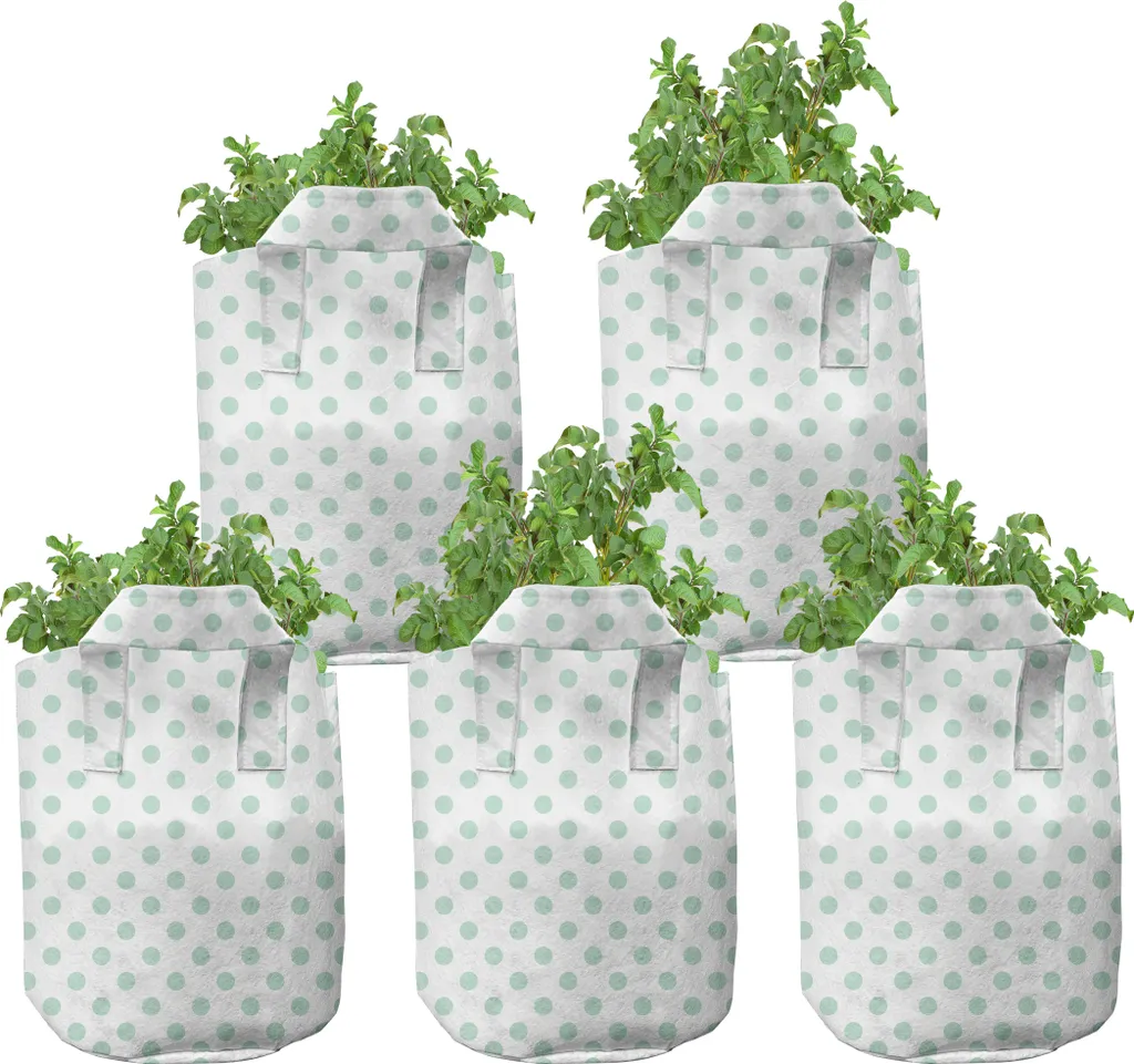 Sac de Culture en Tissu Respirant 26L avec Poignées Lot de 5 Pots Verts