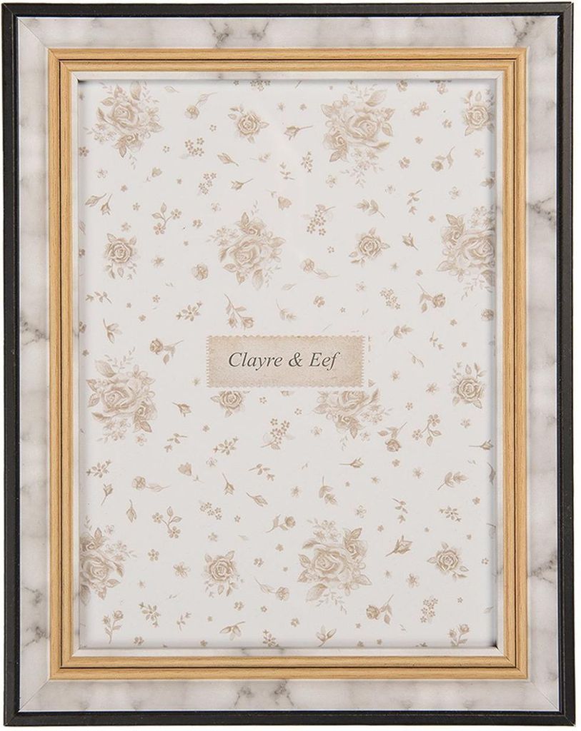 Clayre & Eef Bilderrahmen 13x18 cm Grau MDF Produktbild 
