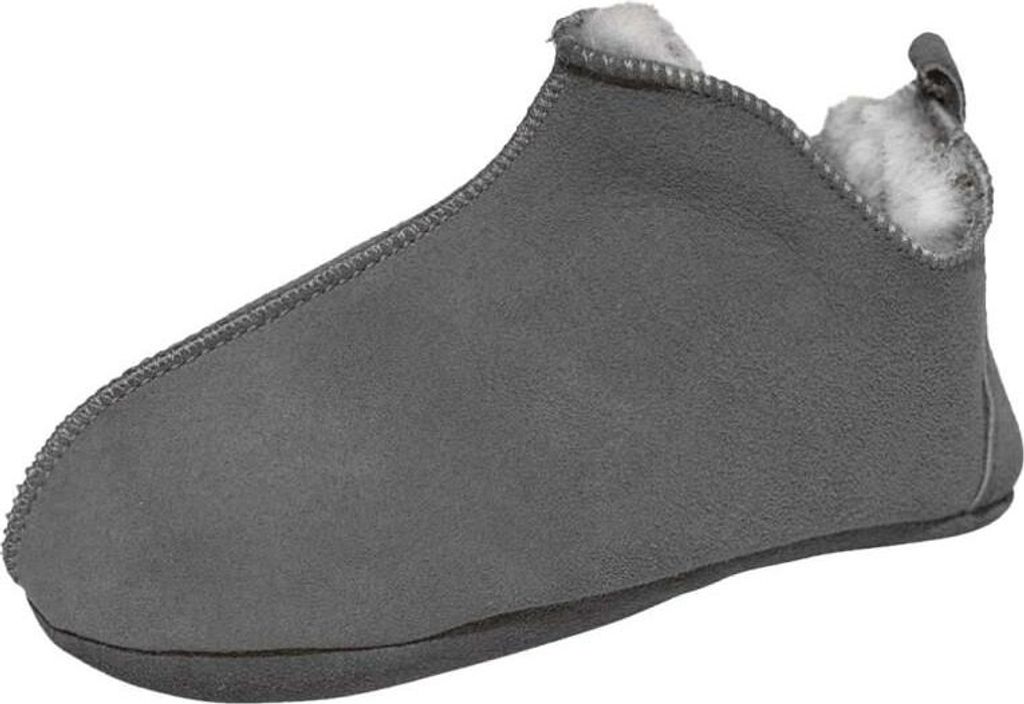 Lammfell Kinder Hausschuhe - BALI GRAU - Schuhgröße: EUR 23/24