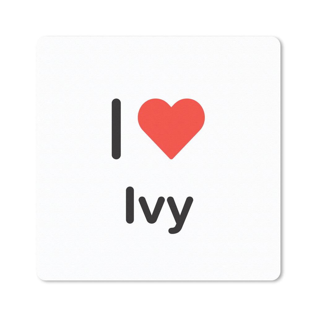 MuchoWow Mauspad Mousepad Ich liebe - Efeu - Mädchen 30x30 cm - Mousepads - Maus Mat - Pad - Mausunterlage - Gaming
