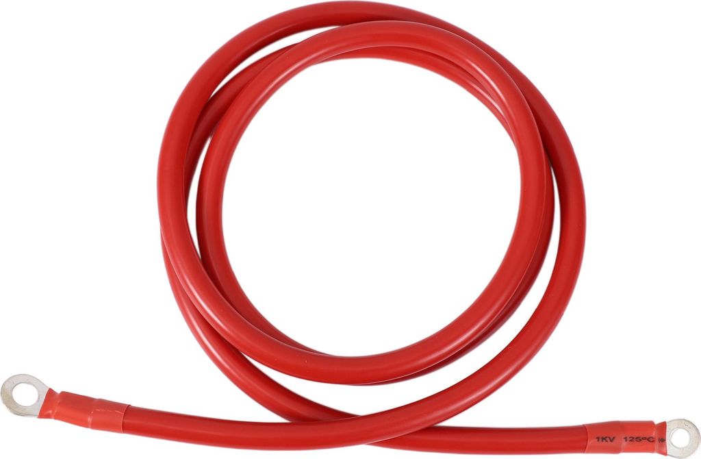 180cm 2AWG Batterie Wechselrichter Kabel 3/8" 5/16" Batterie Kabel Verzinntes Kupfer Rot OT Typ 1 Stück